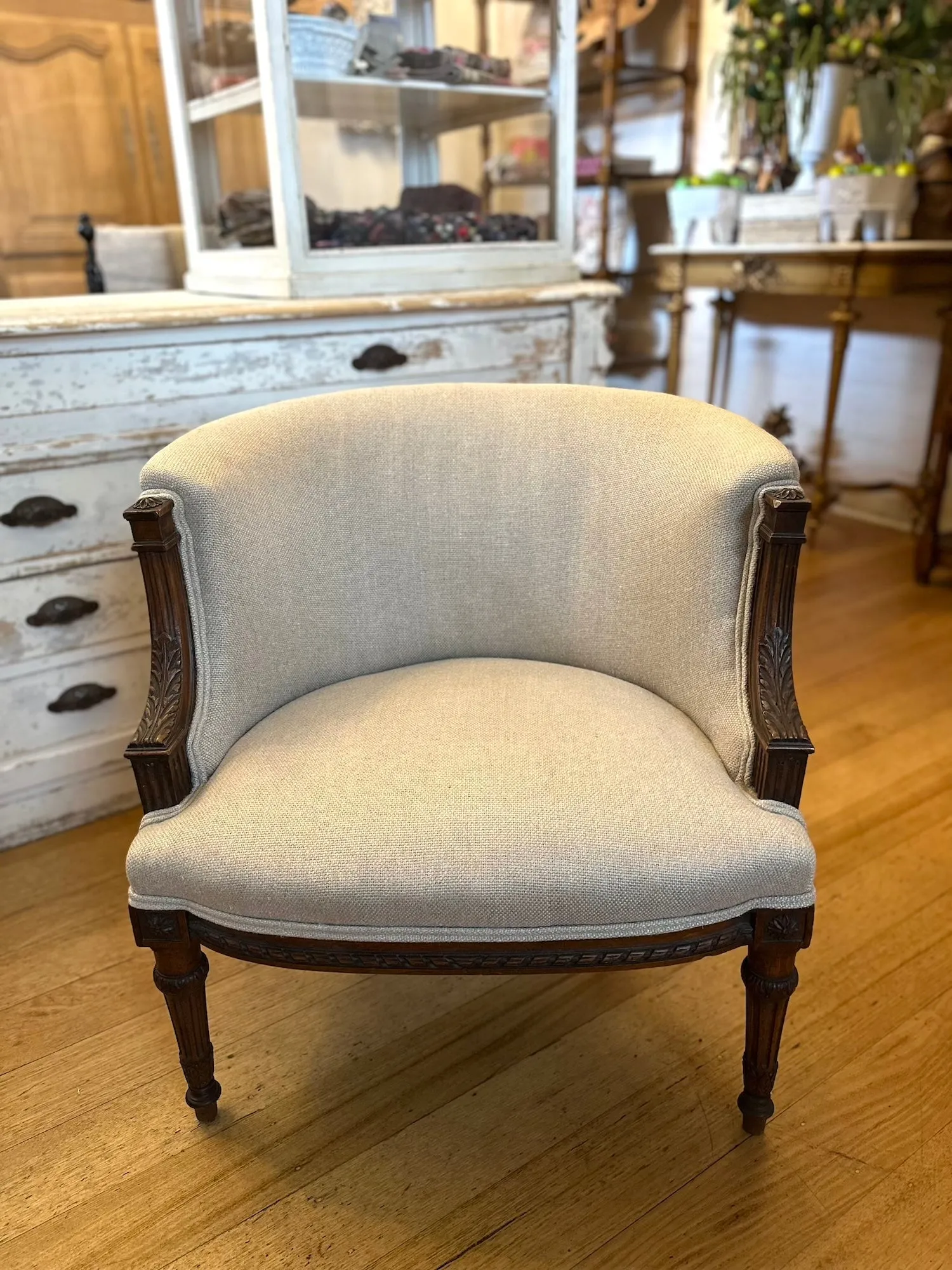 Antique French Three Piece Walnut Duchess Suite