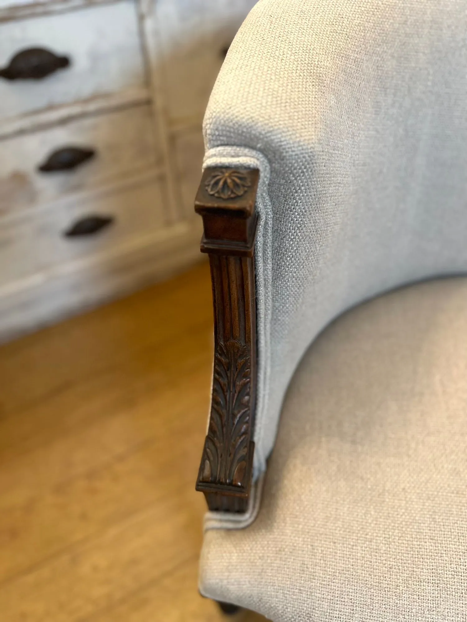 Antique French Three Piece Walnut Duchess Suite