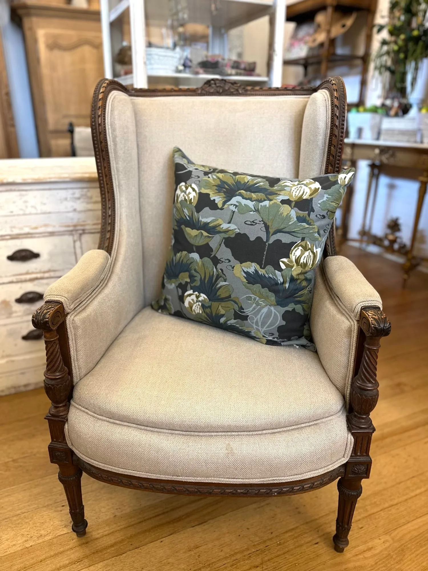 Antique French Three Piece Walnut Duchess Suite