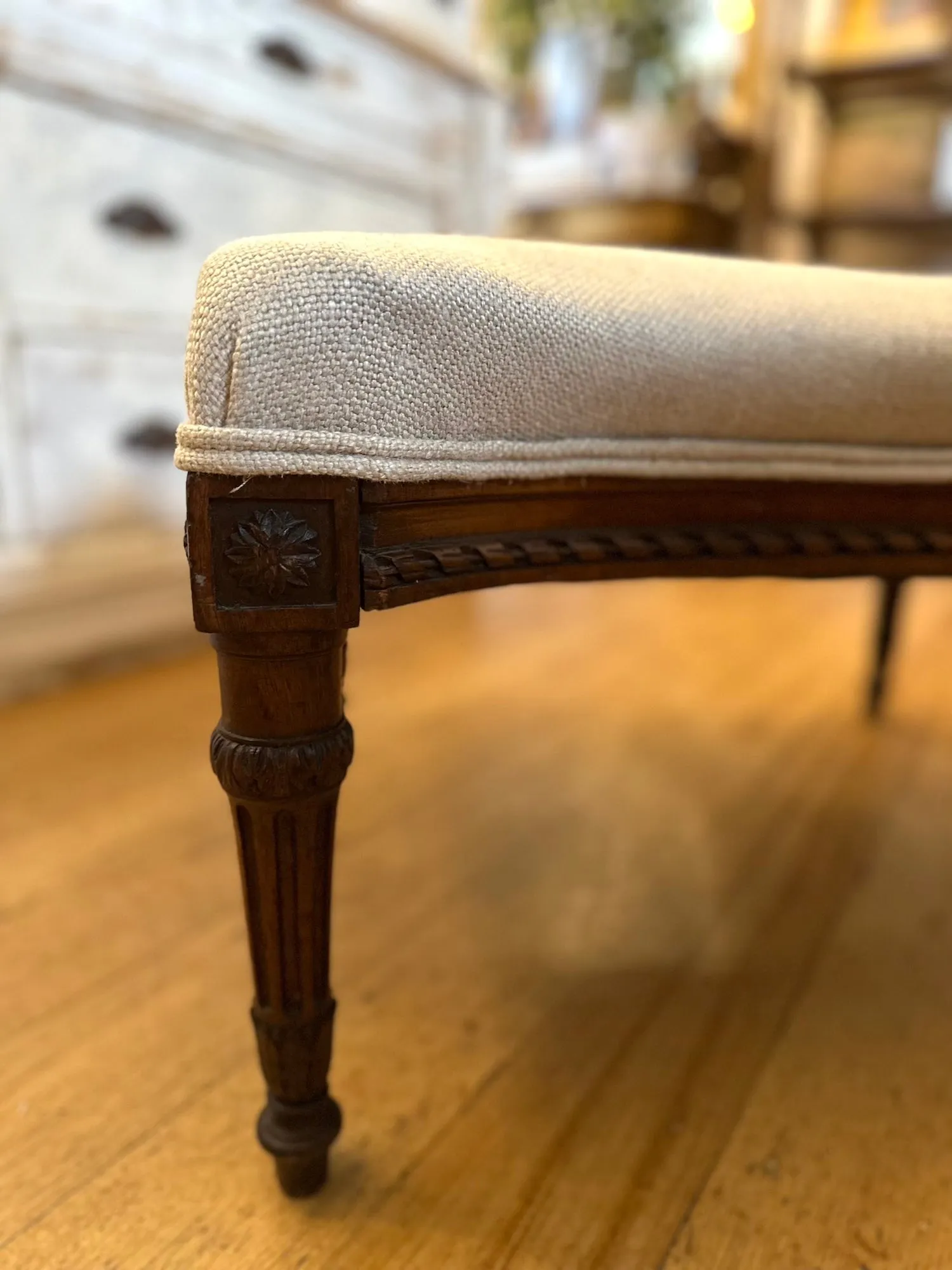 Antique French Three Piece Walnut Duchess Suite