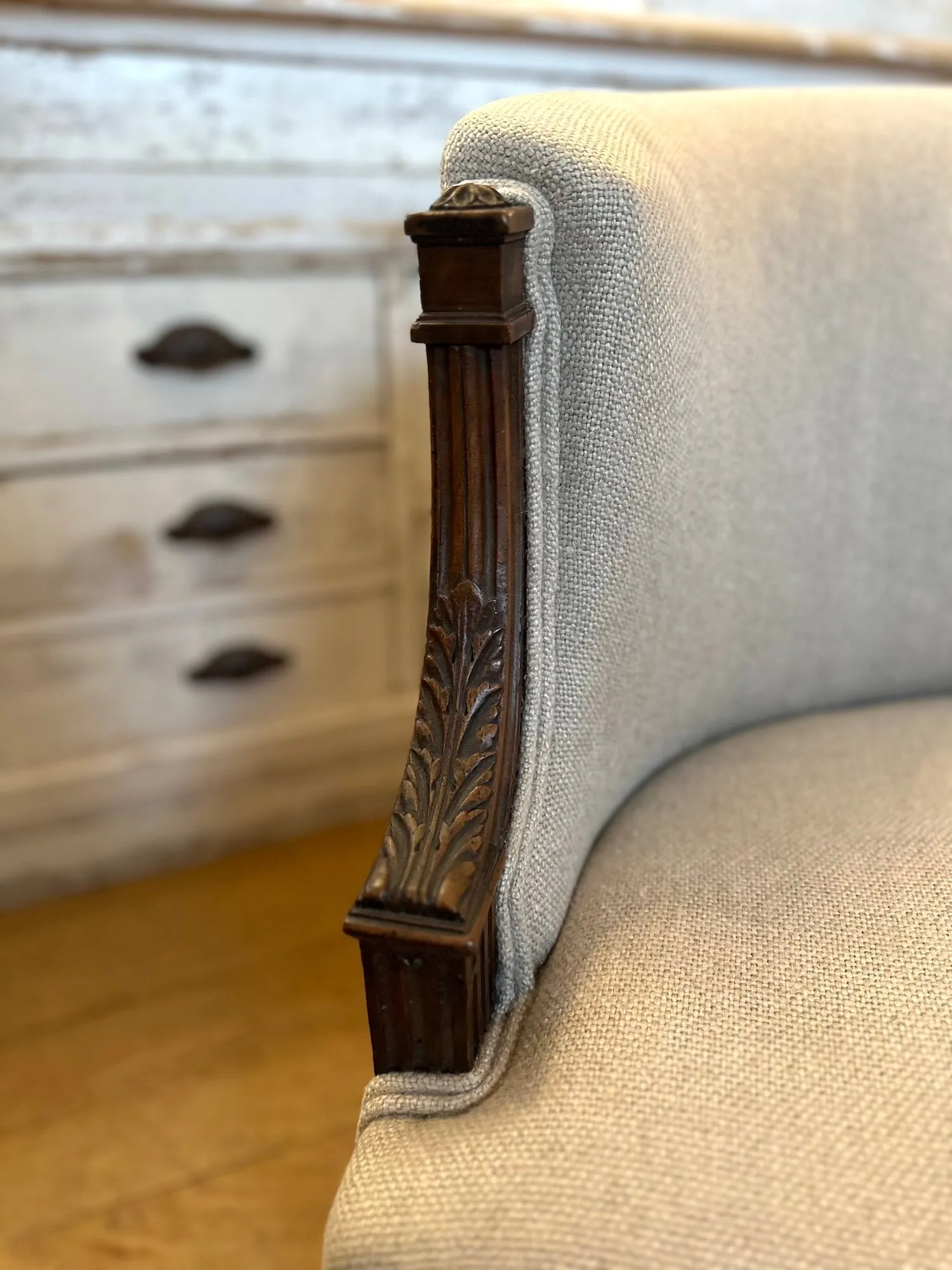 Antique French Three Piece Walnut Duchess Suite