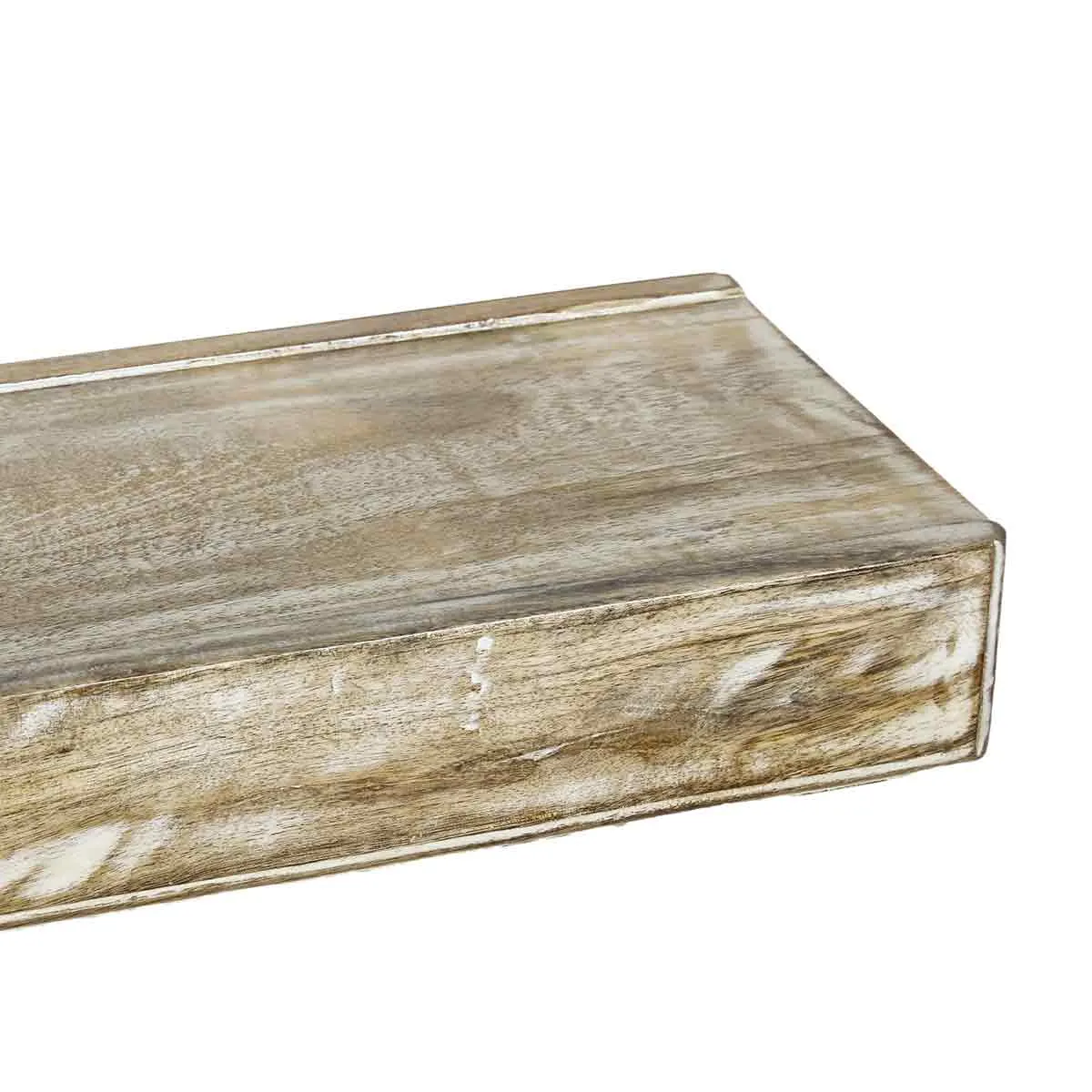Ashton Distress White Wall Shelf