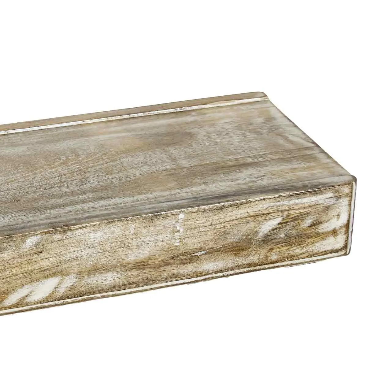 Ashton Distress White Wall Shelf