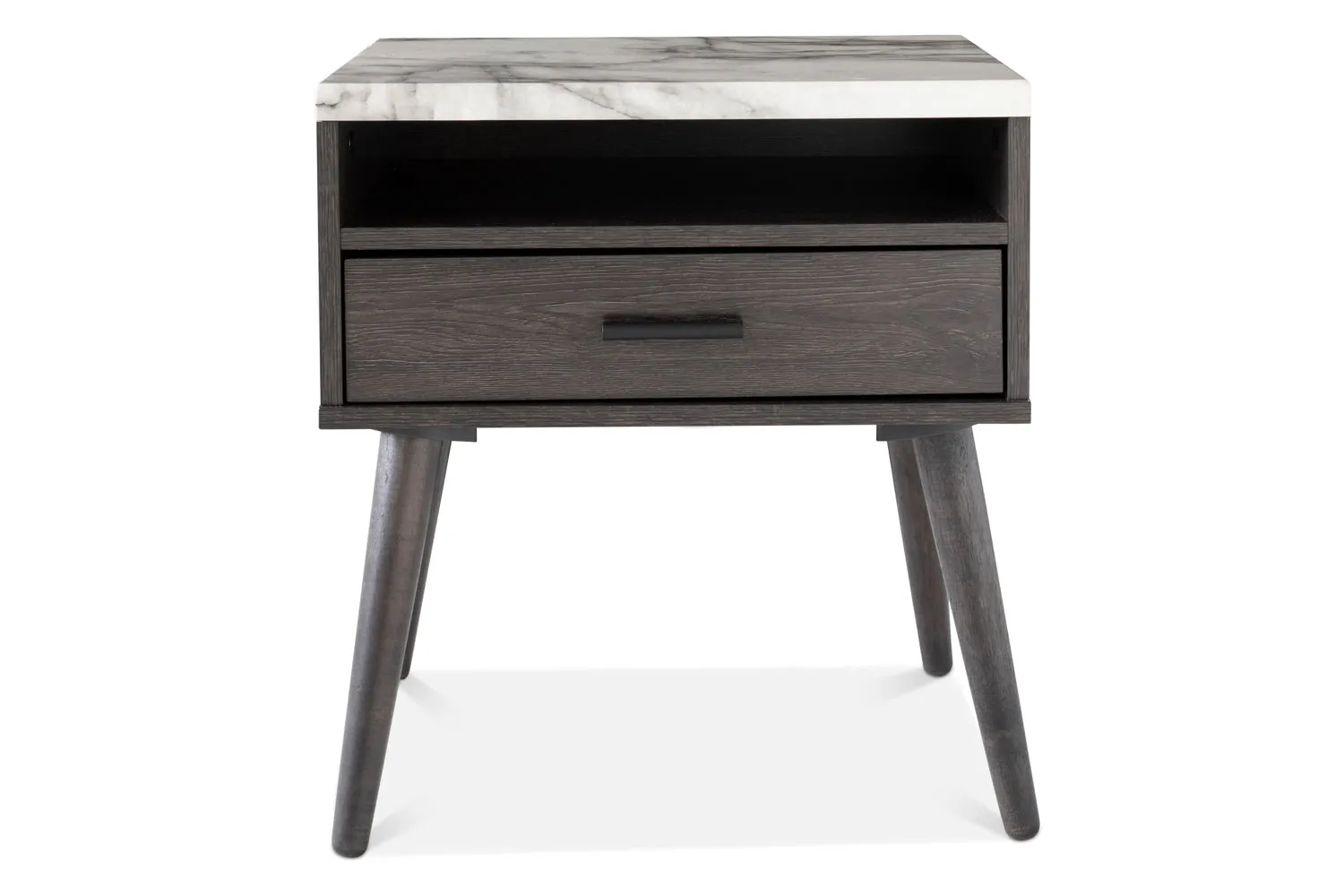 Aspen Bedside Locker | Marble Effect Top | 1 Drawer