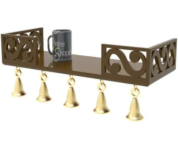 Bell Floating Wall Shelf (Brown)