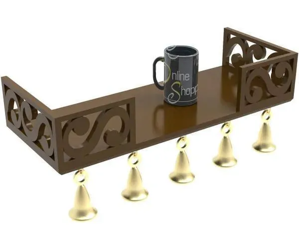 Bell Floating Wall Shelf (Brown)