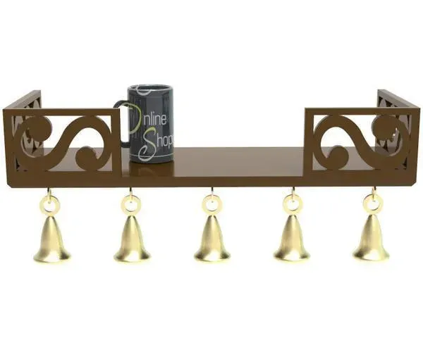 Bell Floating Wall Shelf (Brown)
