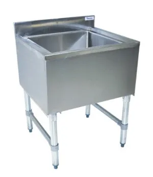 BK Resources UB4-21-IB24 24" Insulated  Stainless Steel Ice Bin - 21" Deep