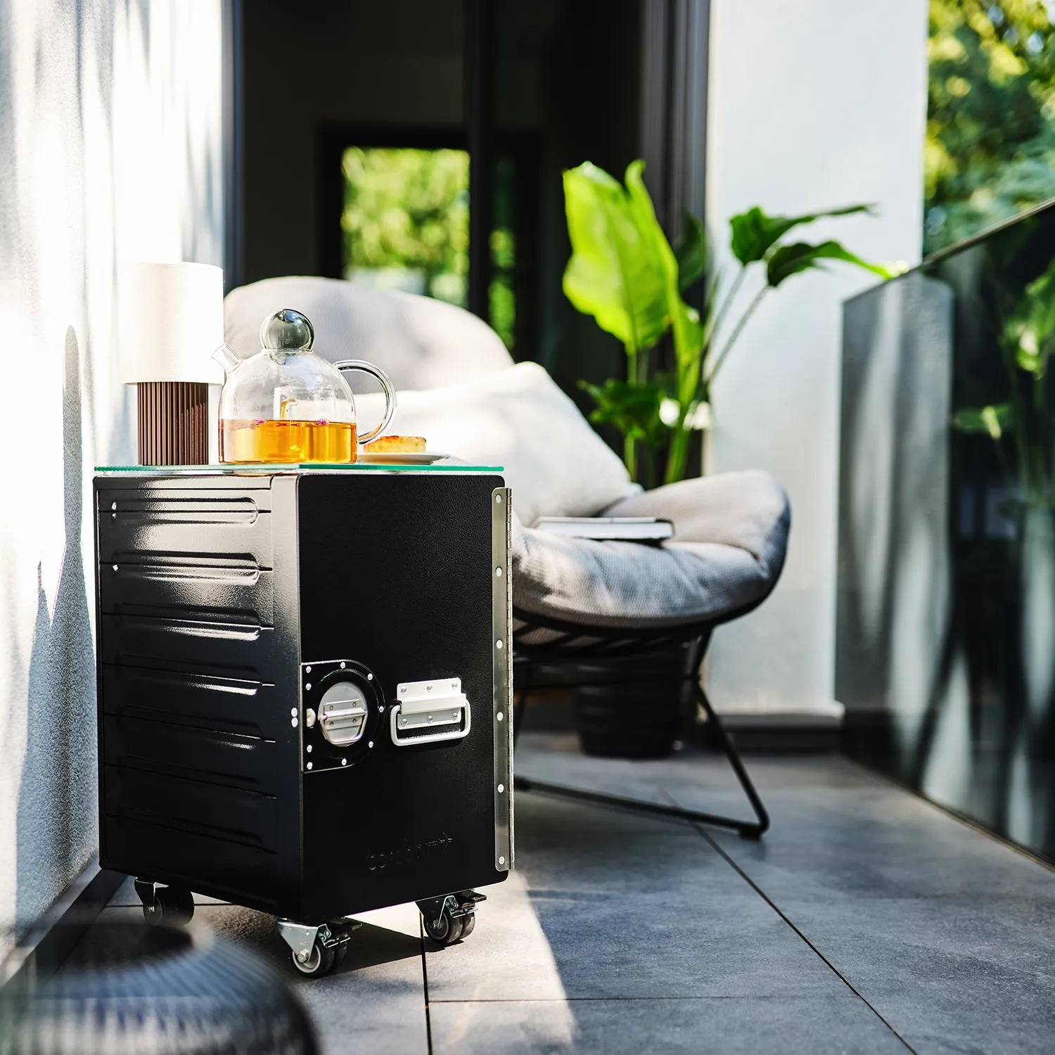 bordbar | box trolley   bedside equipment | black