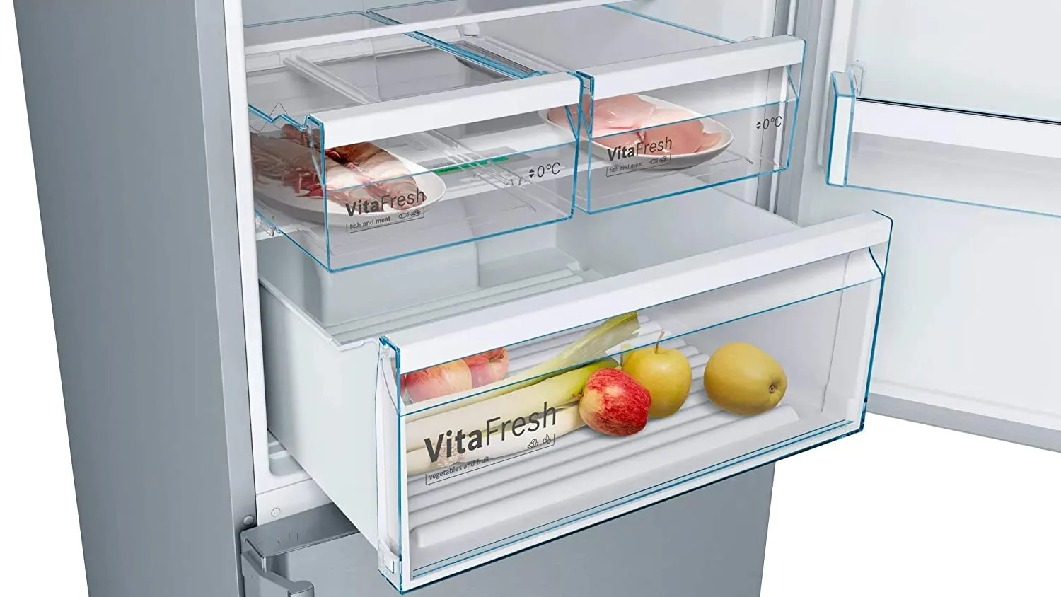 Bosch KGN56XI40I 559 L 2 Star Inverter Double Door Refrigerator