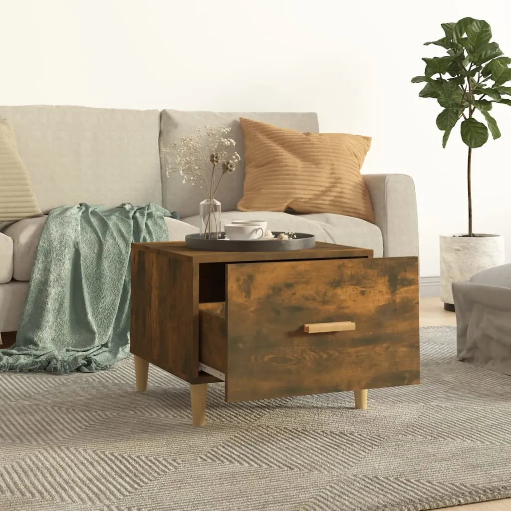 Coffee Tables 2 pcs Smoked Oak 50x50x40 cm Engineered Wood