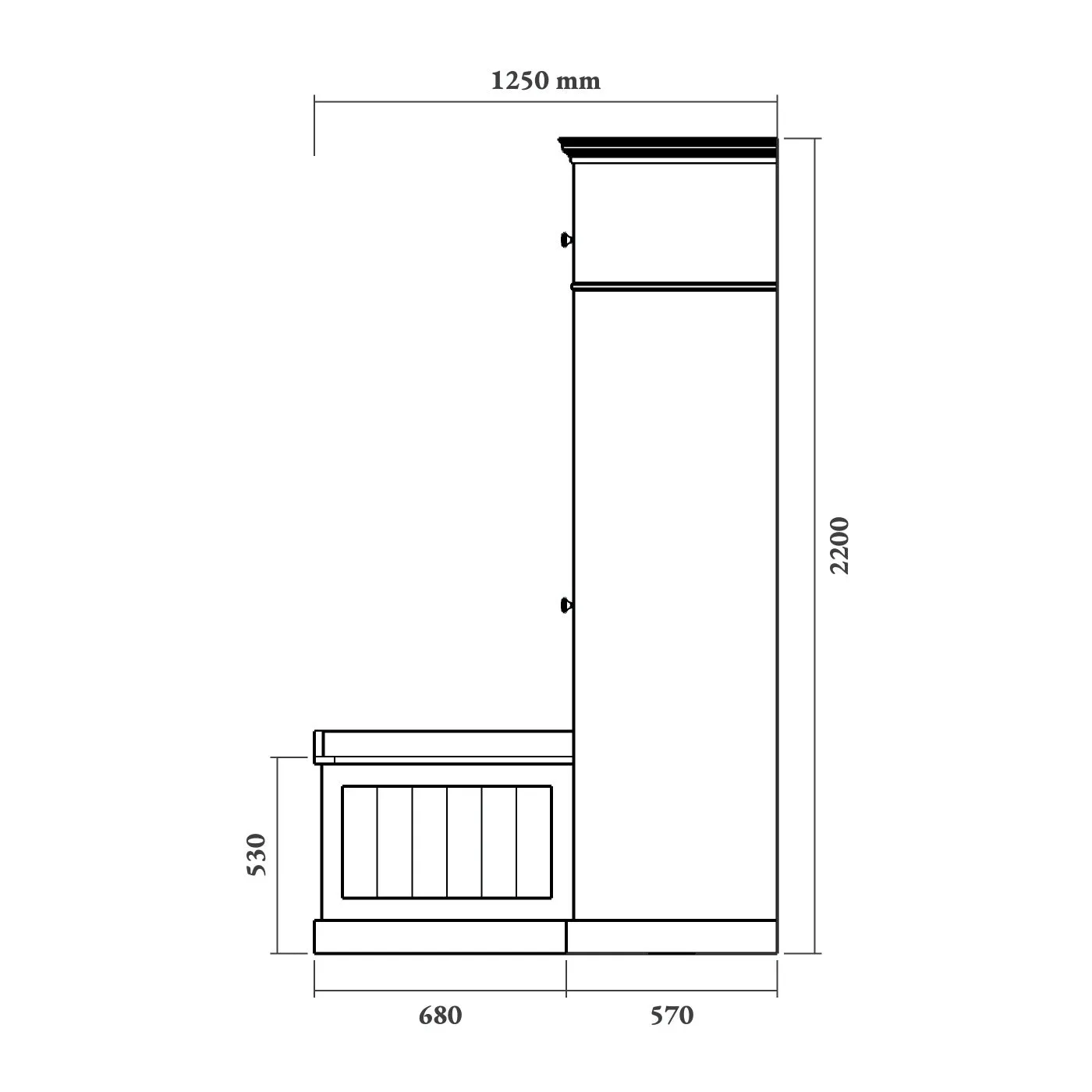 Corner Cloakroom Unit