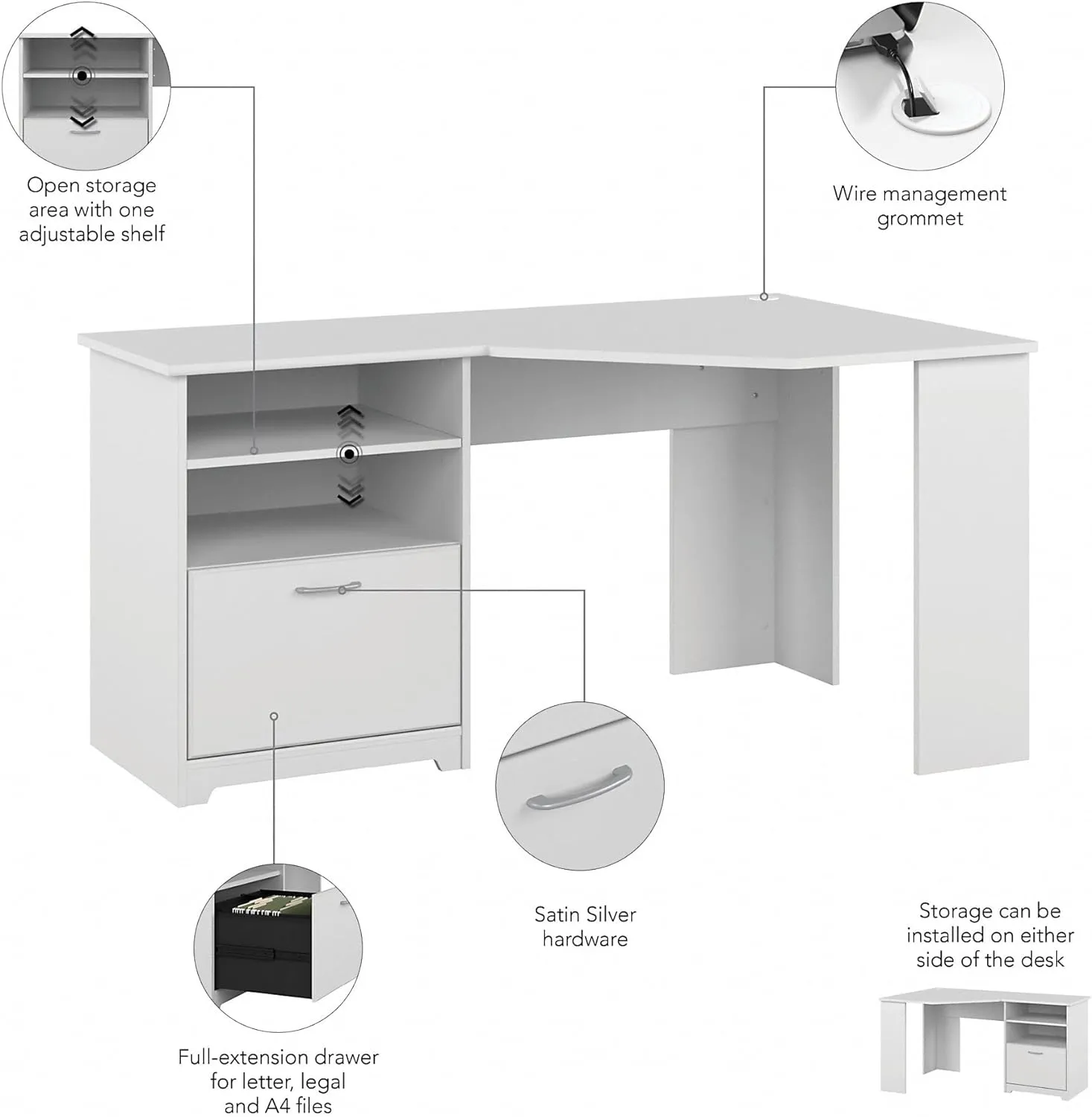 Corner Desk with Storage Boasts