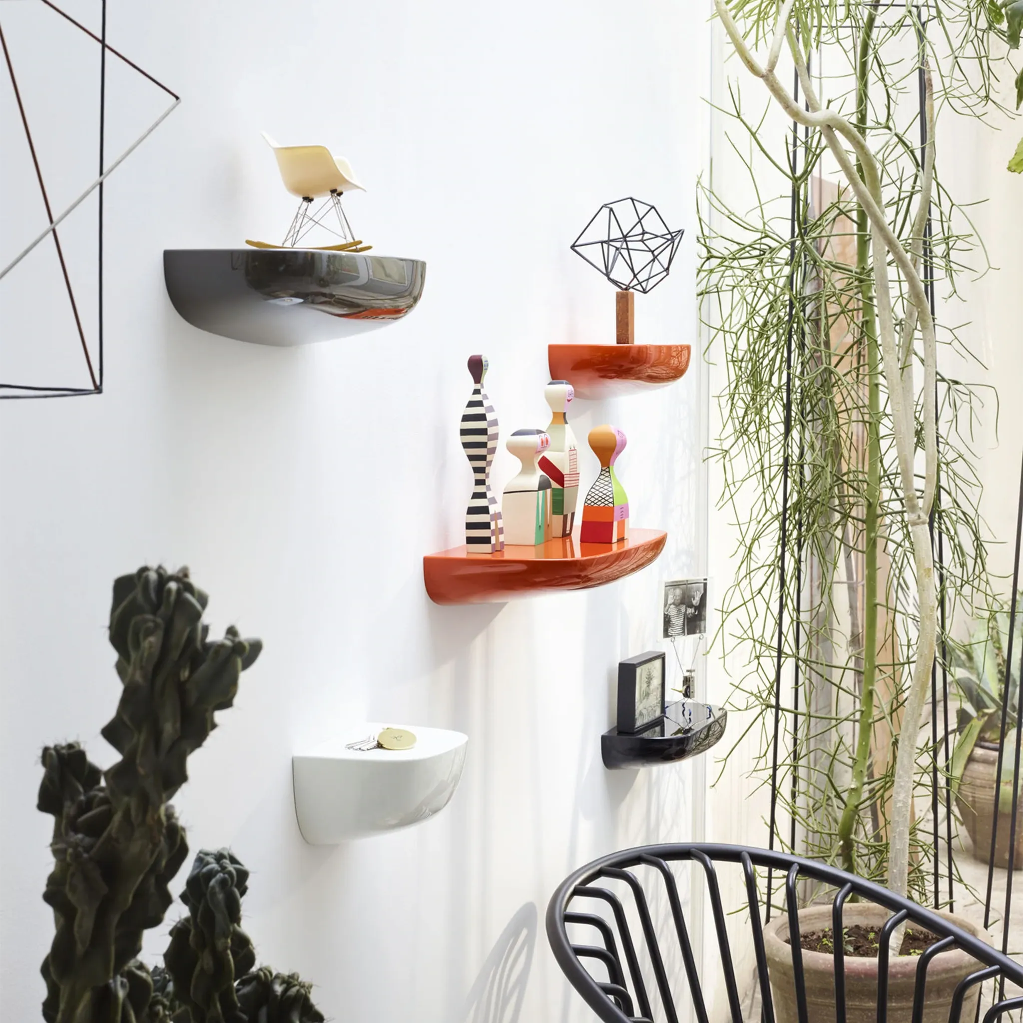 Corniches Wall Shelves, White Gloss