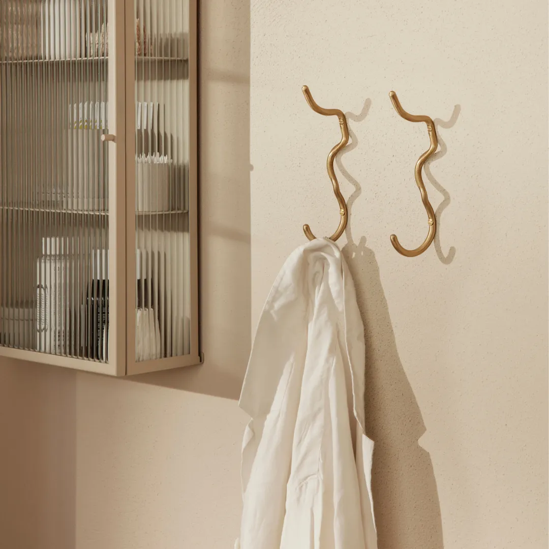 Curvature Hook - Brass