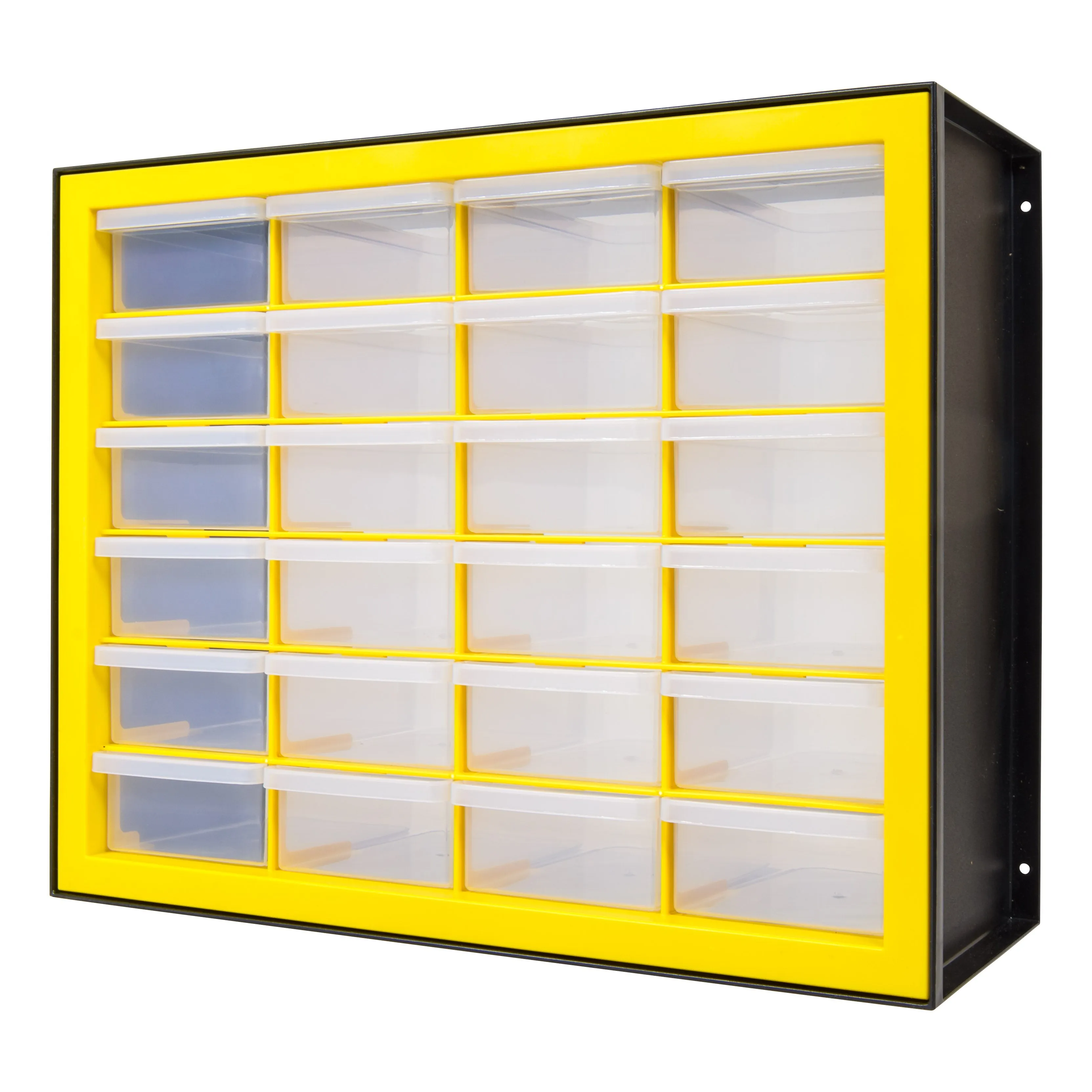 Drawer Parts Cabinet, Black/Yellow