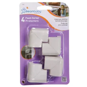 Dreambaby Foam Corner Protectors - Pack of 4 - Light Grey
