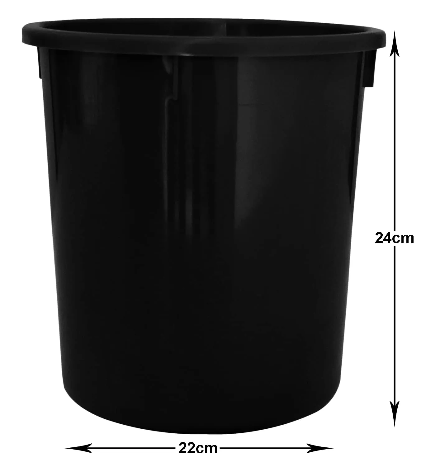 Heart Home Plastic Open Dustbin, Garbage Bin For Home, Kitchen, Office, 5Ltr.- Pack of 2 (White & Blue)-47HH01081