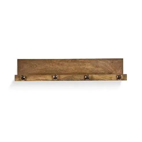 Jamie Camel Wall Shelf with Hooks