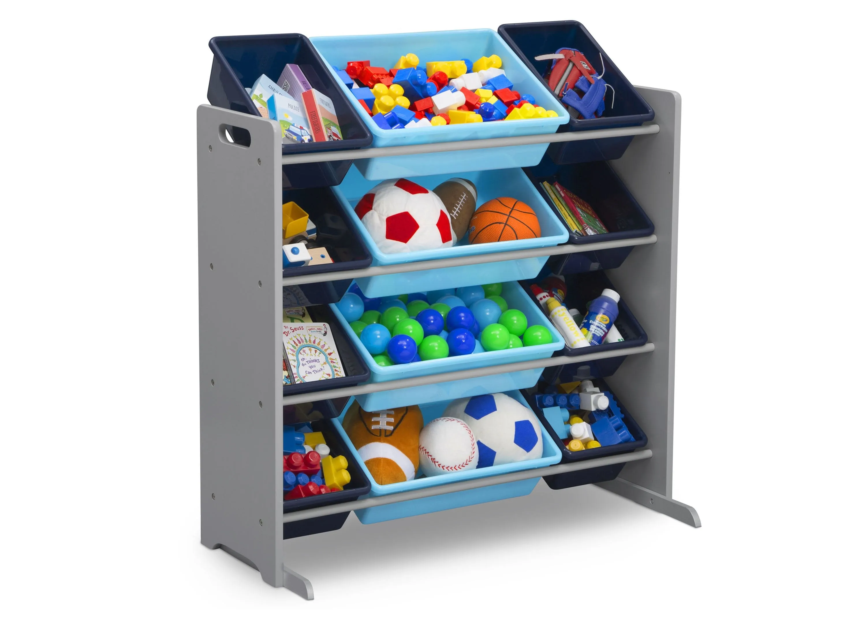 Kids Toy Storage Organizer with 12 Plastic Bins