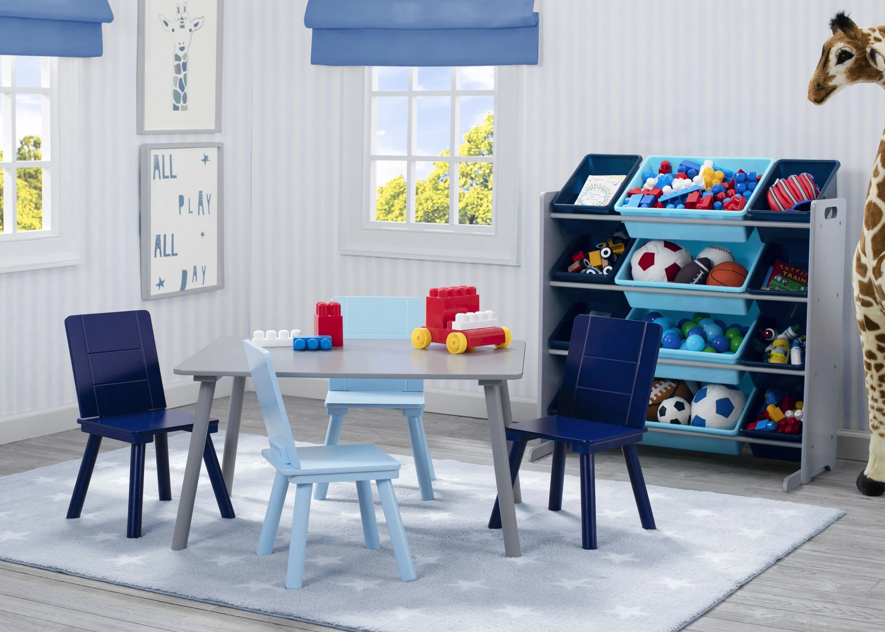 Kids Toy Storage Organizer with 12 Plastic Bins