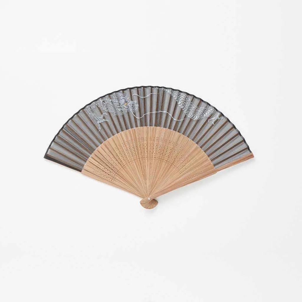 MEN'S SILK FAN DRAGON'S GAZE [HAND FAN]