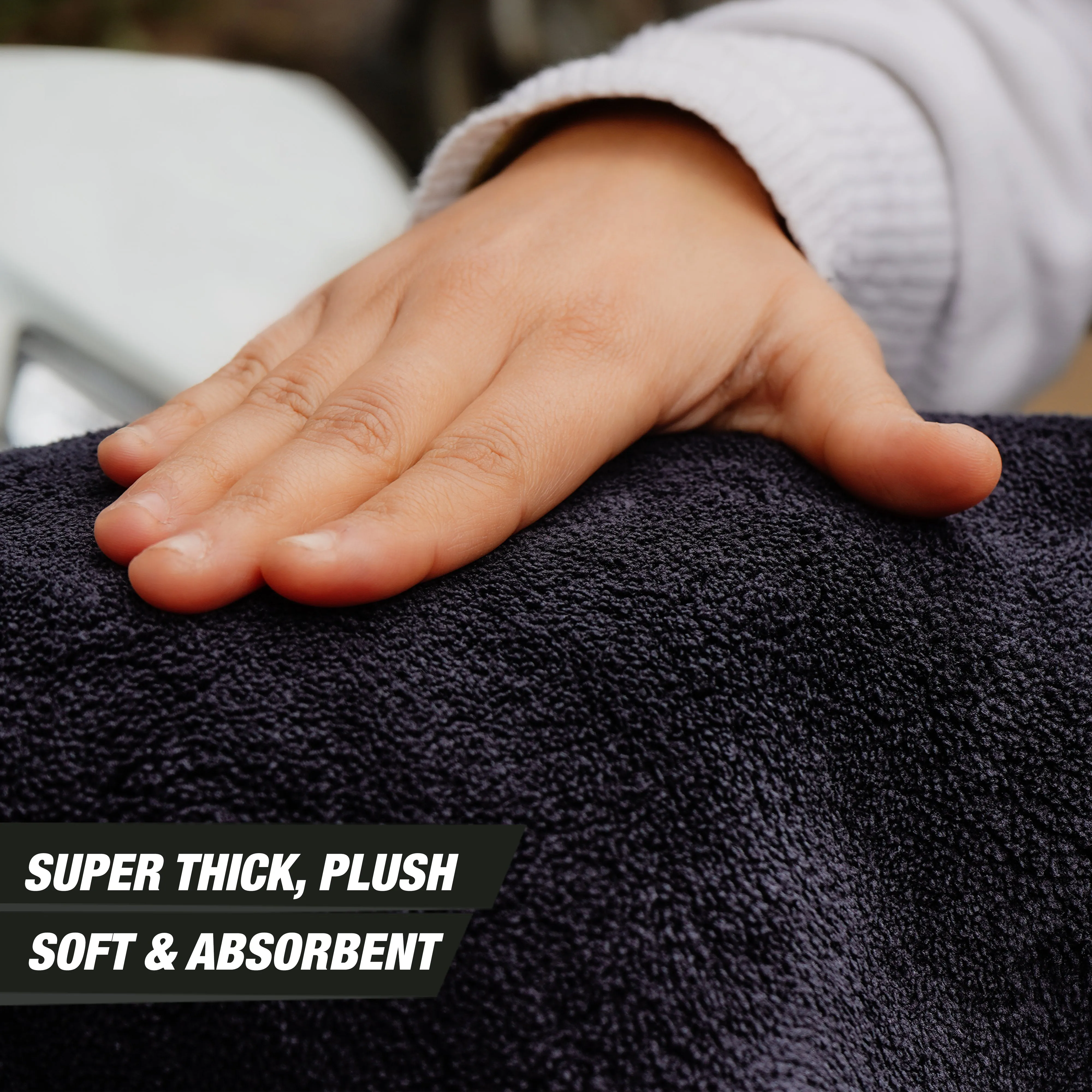 Microfiber Car Cleaning Cloth | 1200GSM Extra Large 40x80cm| Microfiber Cloth for Car and Bike | Grey, Soft, Super Water Absorbent  Ideal for Car and Bike Drying and Washing