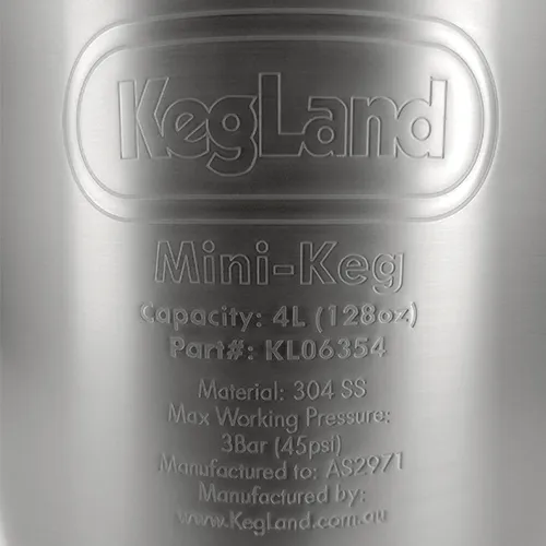 Mini Keg - 4L (approx 128oz) (135mm x 326mm)