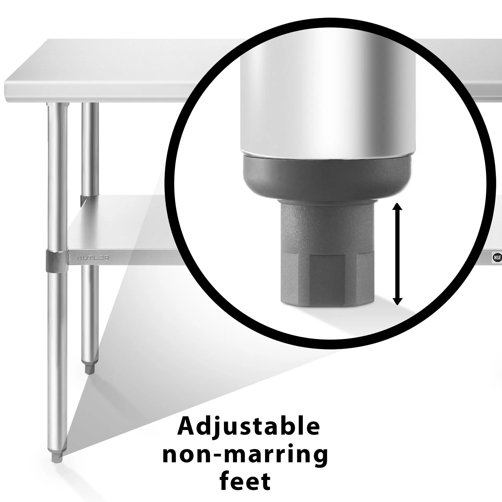 NSF Commercial Stainless Steel Table for Kitchen Prep & Work