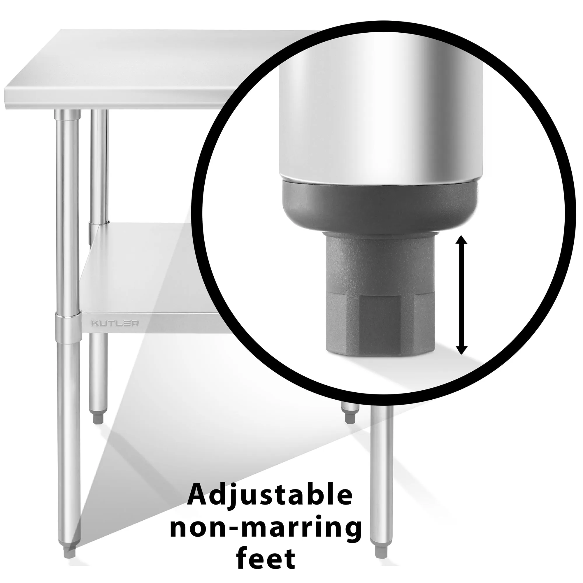NSF Commercial Stainless Steel Table for Kitchen Prep & Work