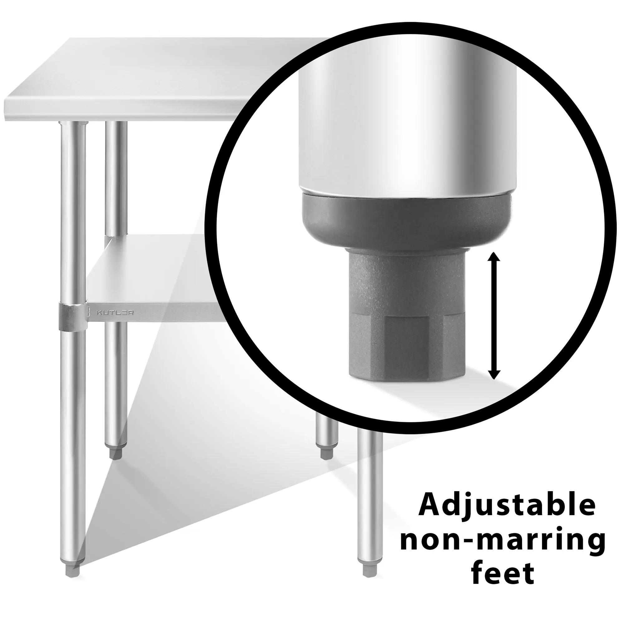 NSF Commercial Stainless Steel Table for Kitchen Prep & Work