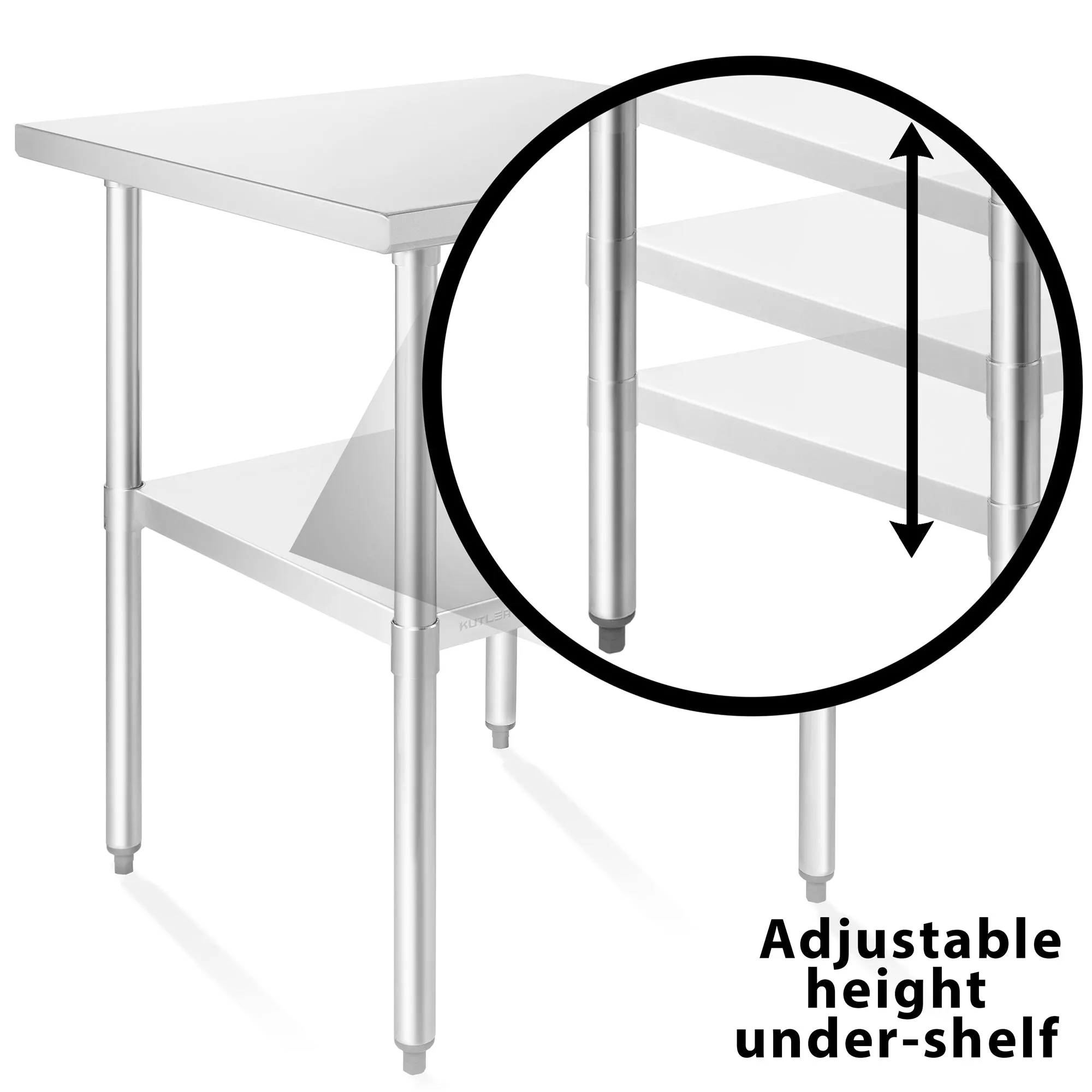 NSF Commercial Stainless Steel Table for Kitchen Prep & Work