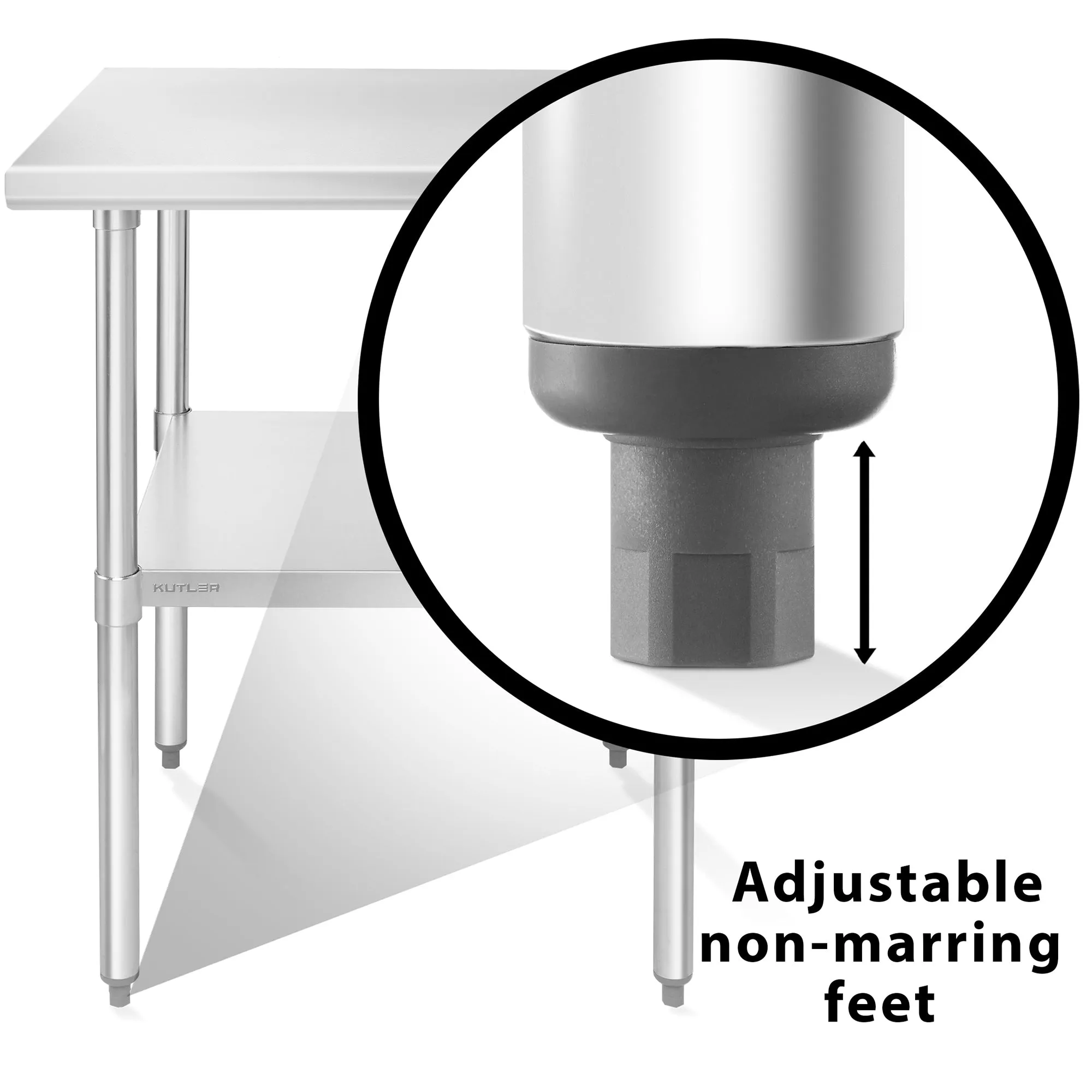 NSF Commercial Stainless Steel Table for Kitchen Prep & Work