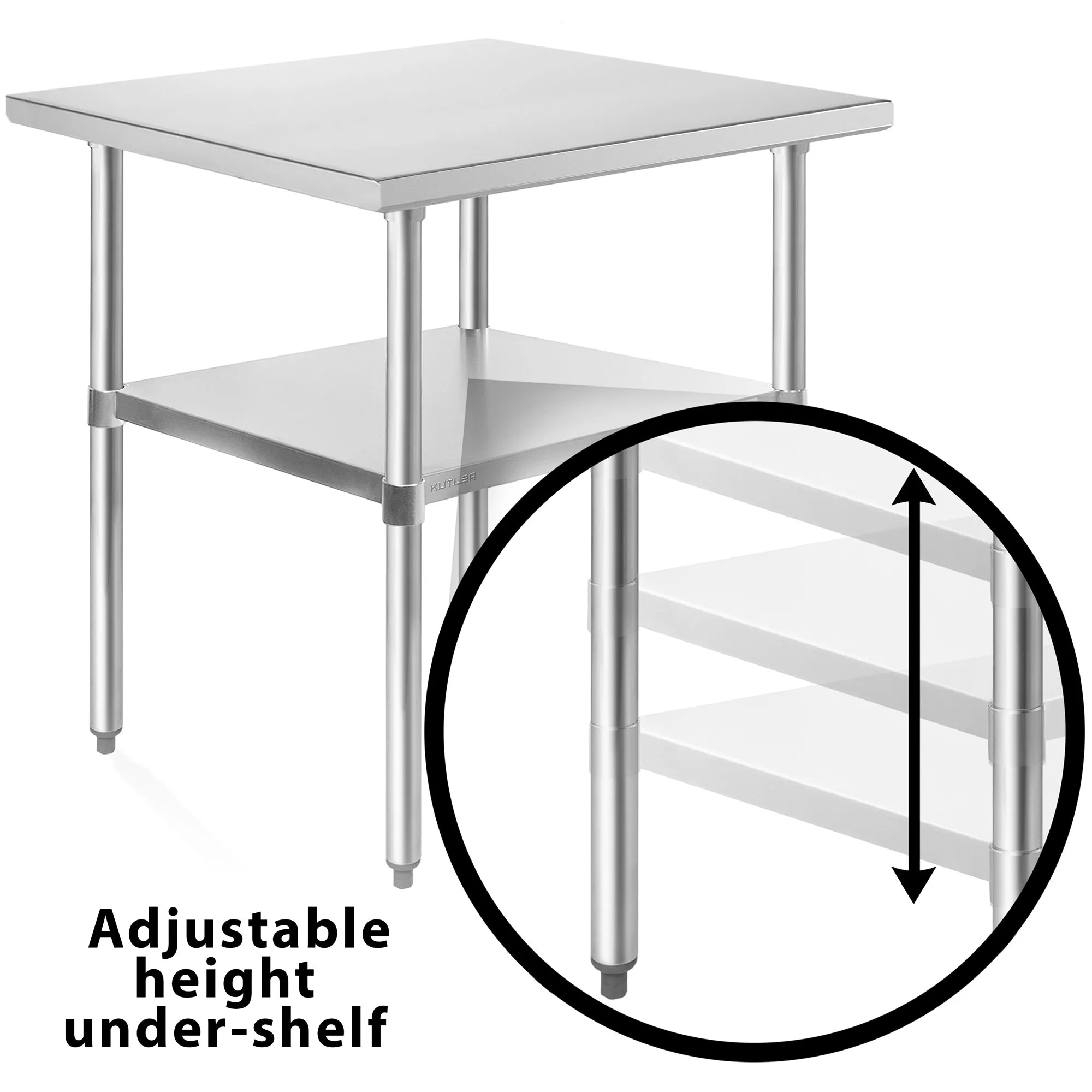 NSF Commercial Stainless Steel Table for Kitchen Prep & Work
