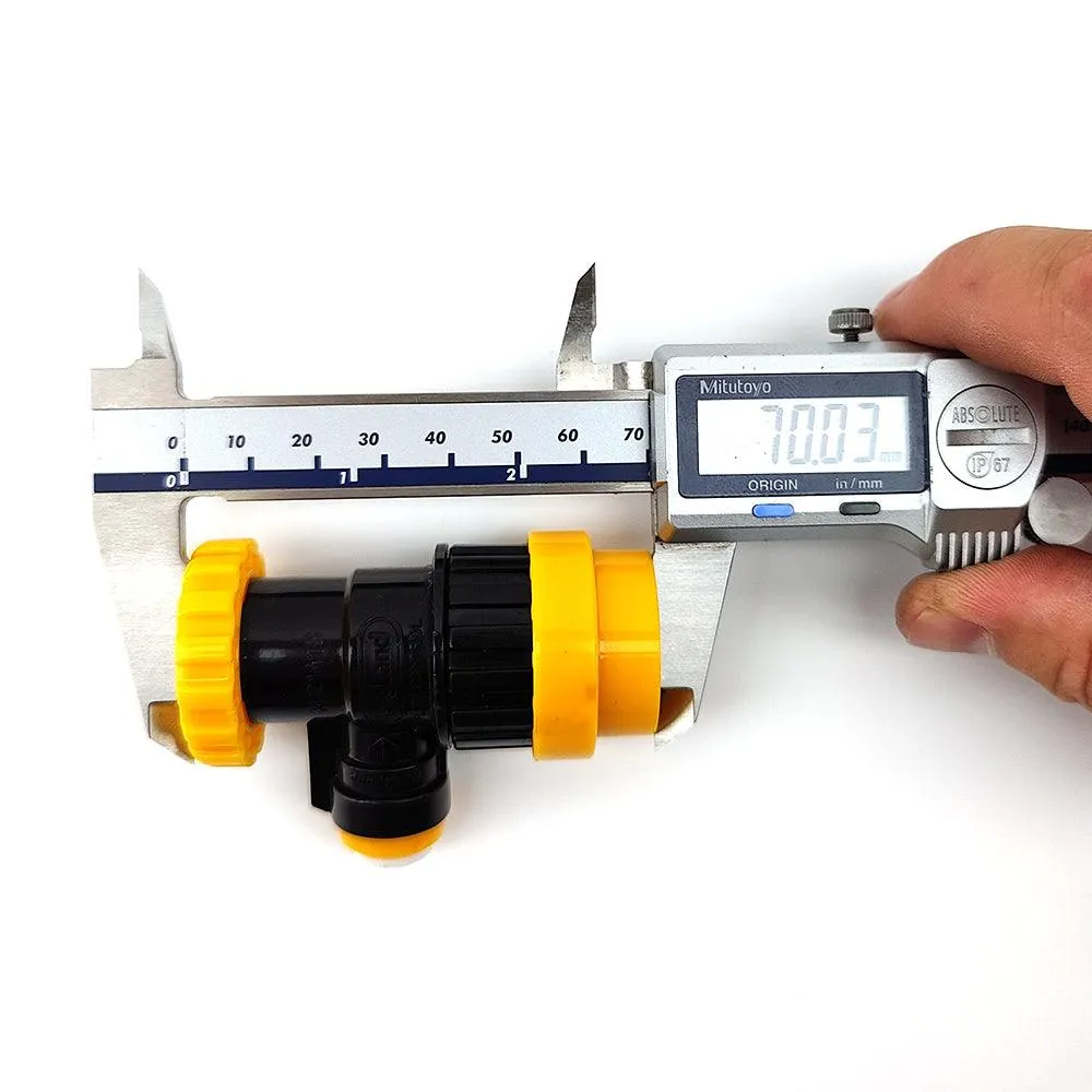POK duotight 8mm x Flow Control Ball Lock Disconnect (Liquid Black   Yellow)