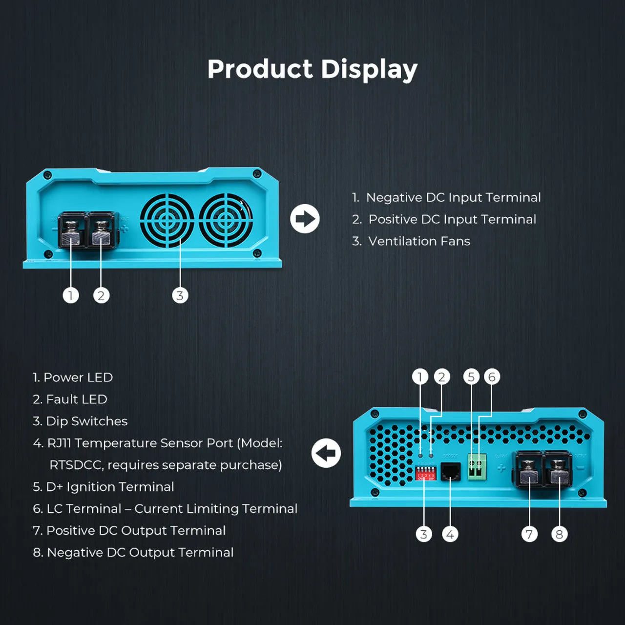 RENOGY 12V 60A DC to DC Battery Charger | RNG-DCC1212-60