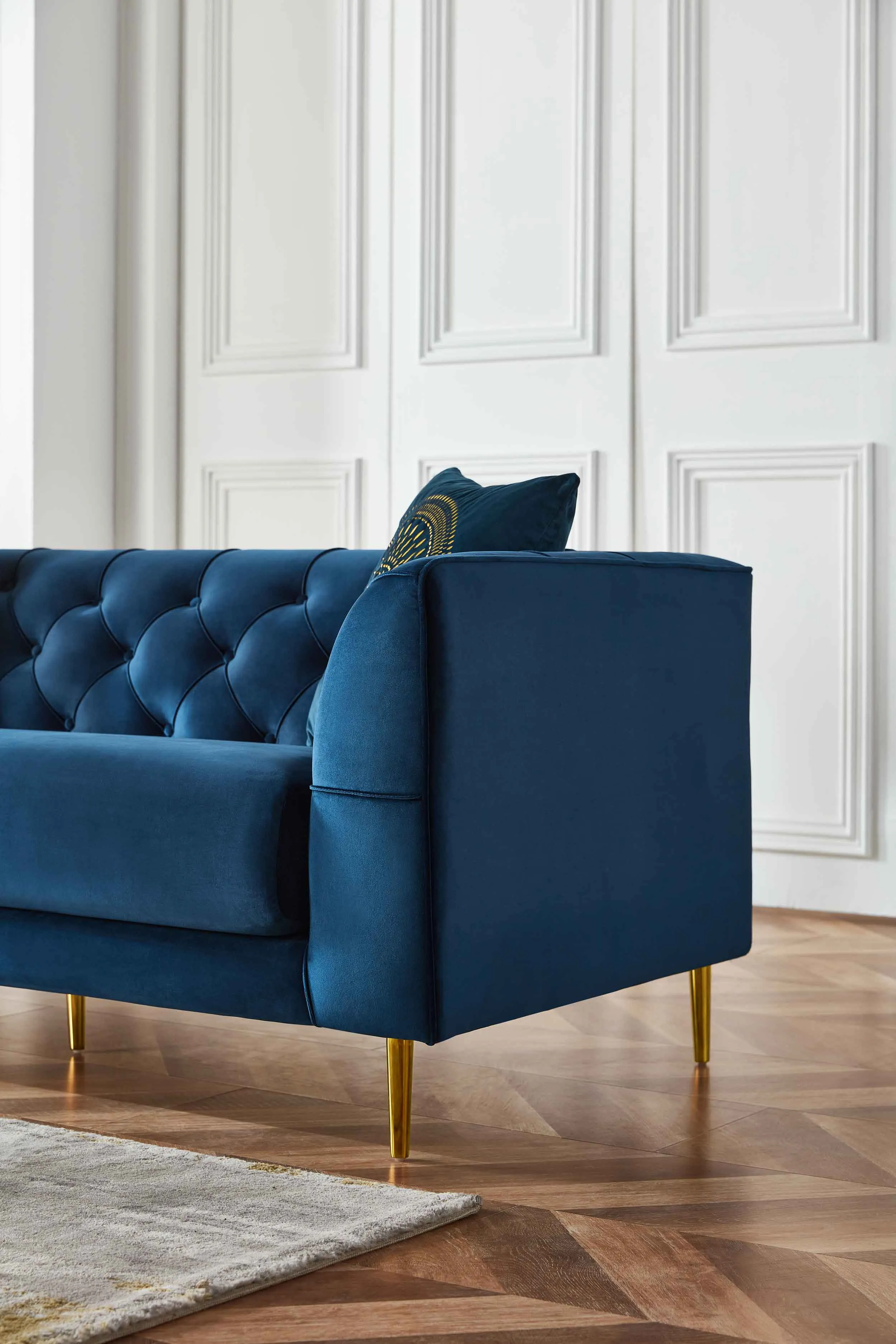 Rubeza Cricket 2 Seater/Chaise - Dark Blue