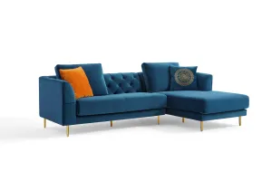 Rubeza Cricket 2 Seater/Chaise - Dark Blue