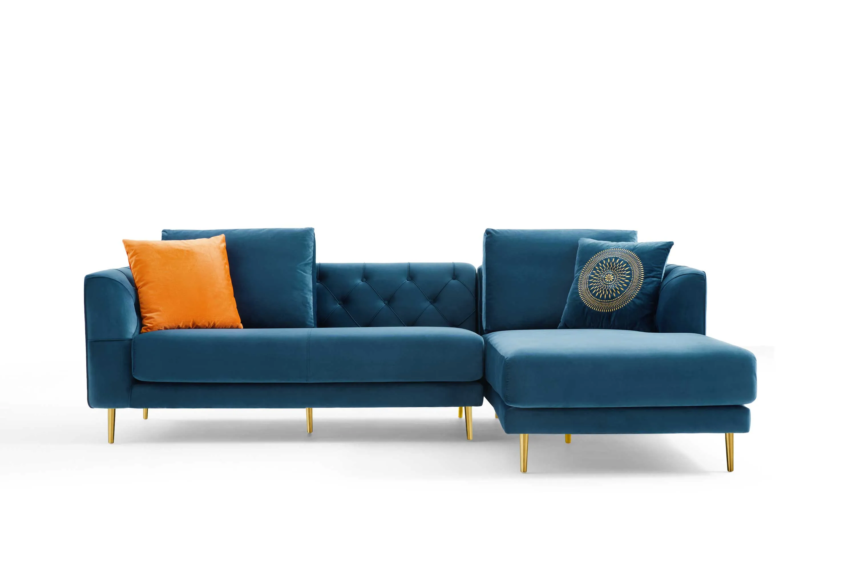 Rubeza Cricket 2 Seater/Chaise - Dark Blue