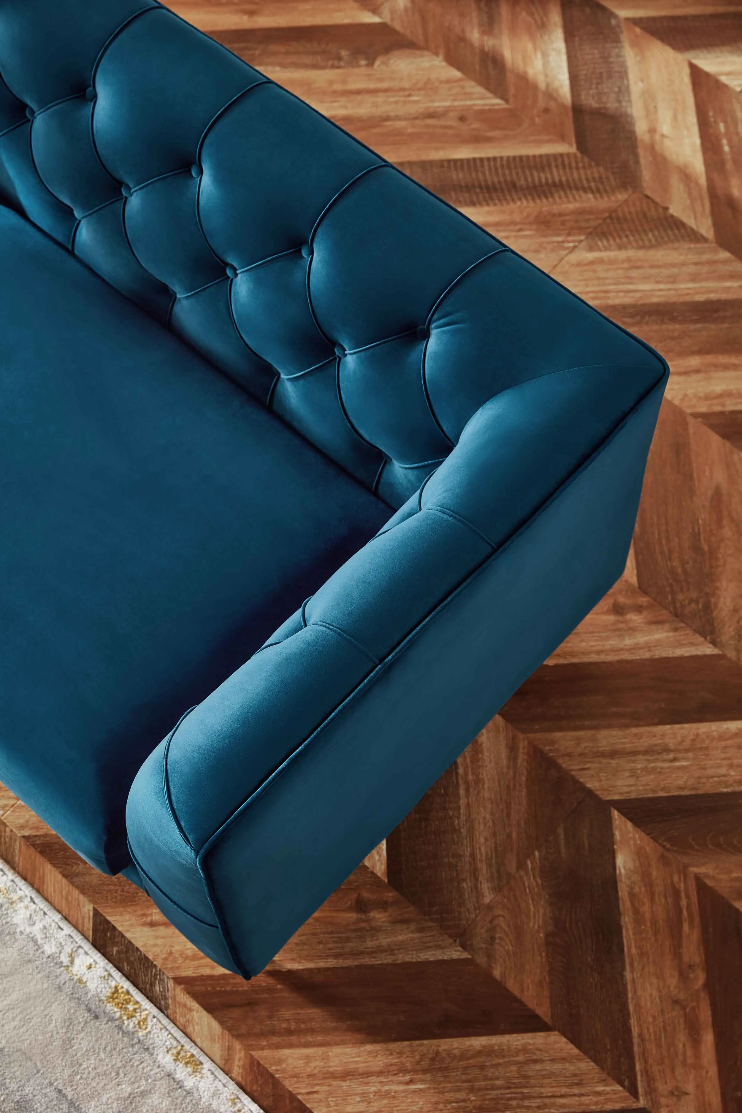 Rubeza Cricket 2 Seater/Chaise - Dark Blue