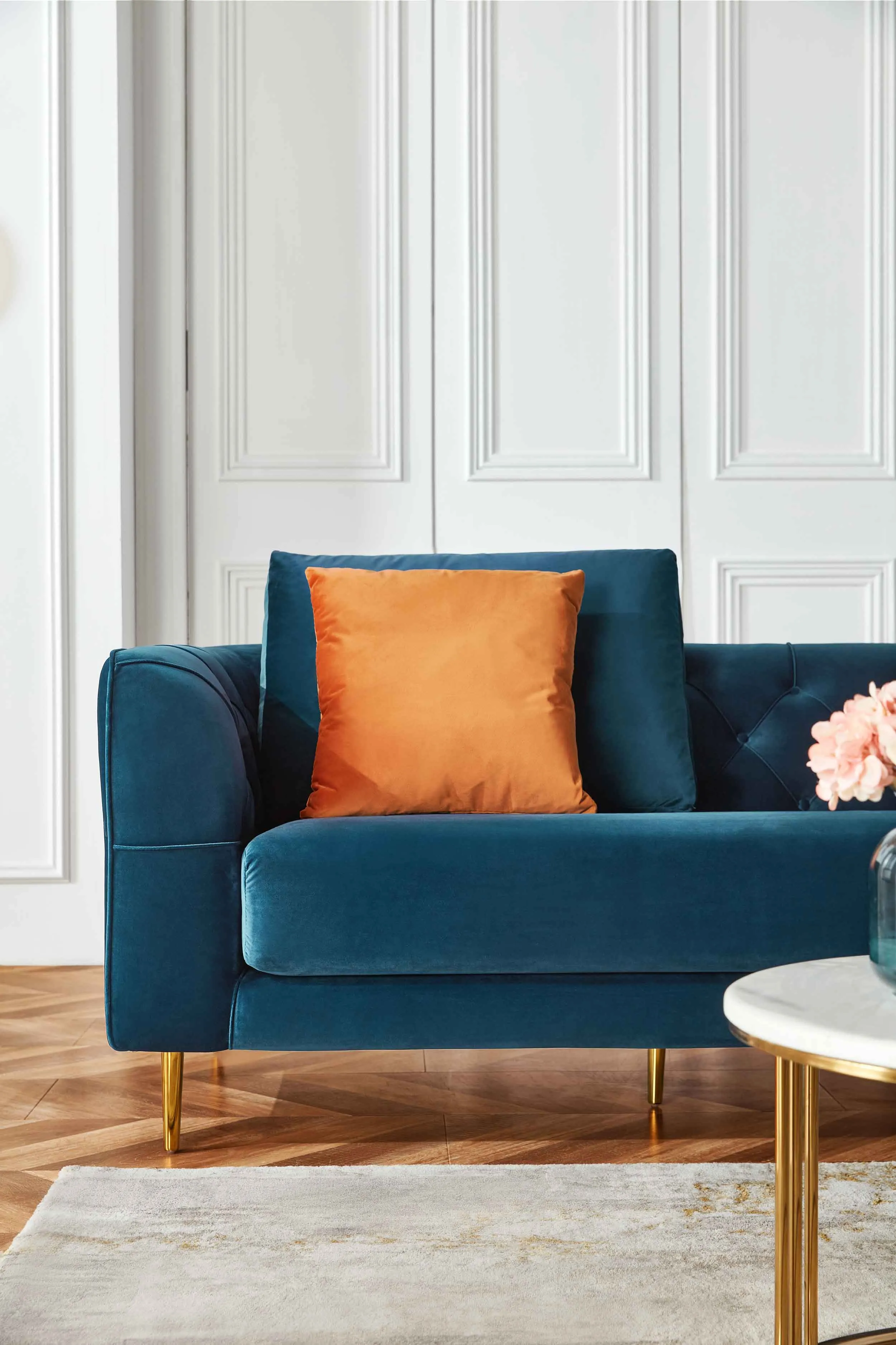 Rubeza Cricket 2 Seater/Chaise - Dark Blue