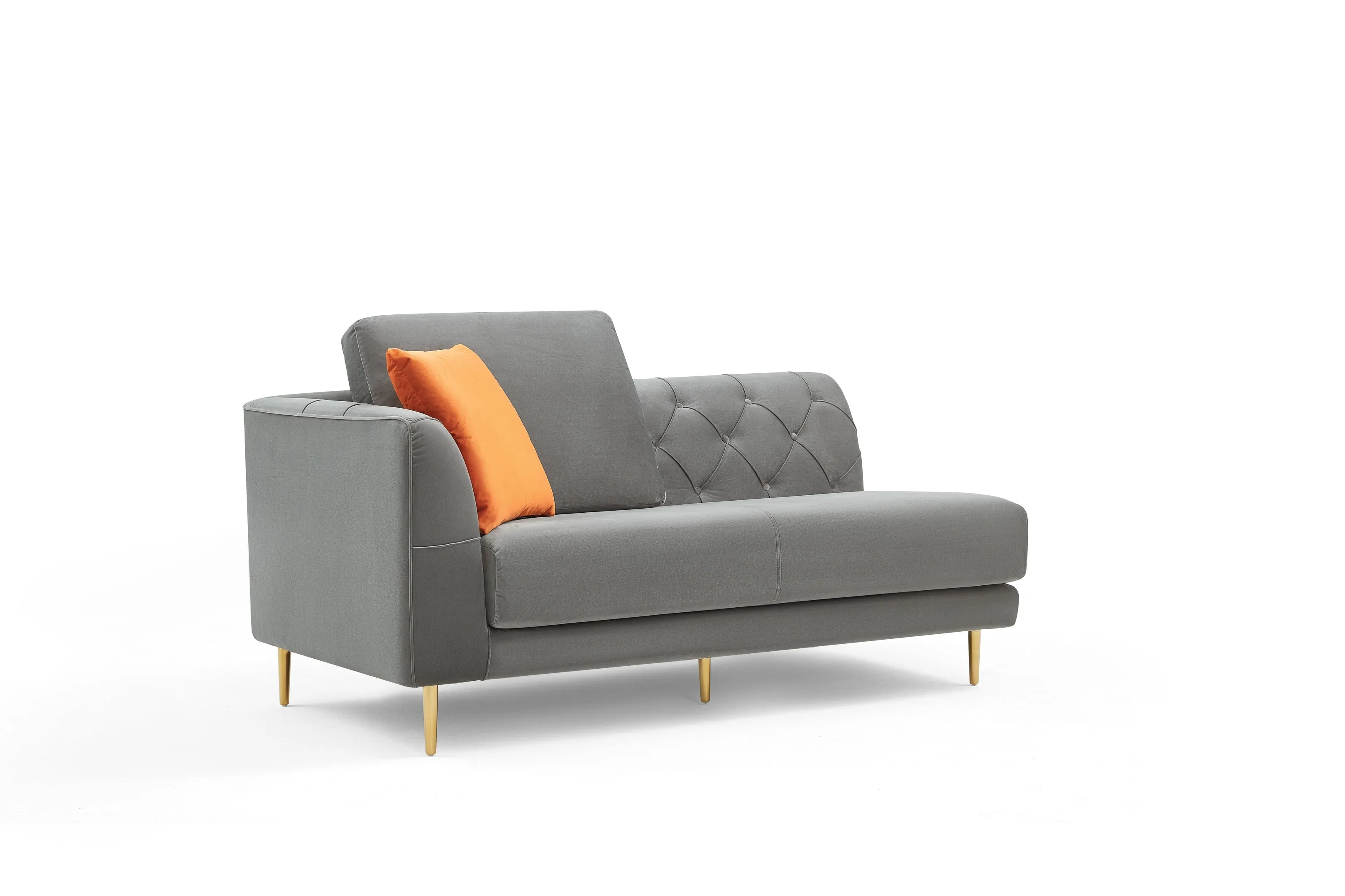 Rubeza Cricket 2 Seater/Chaise - Medium Grey