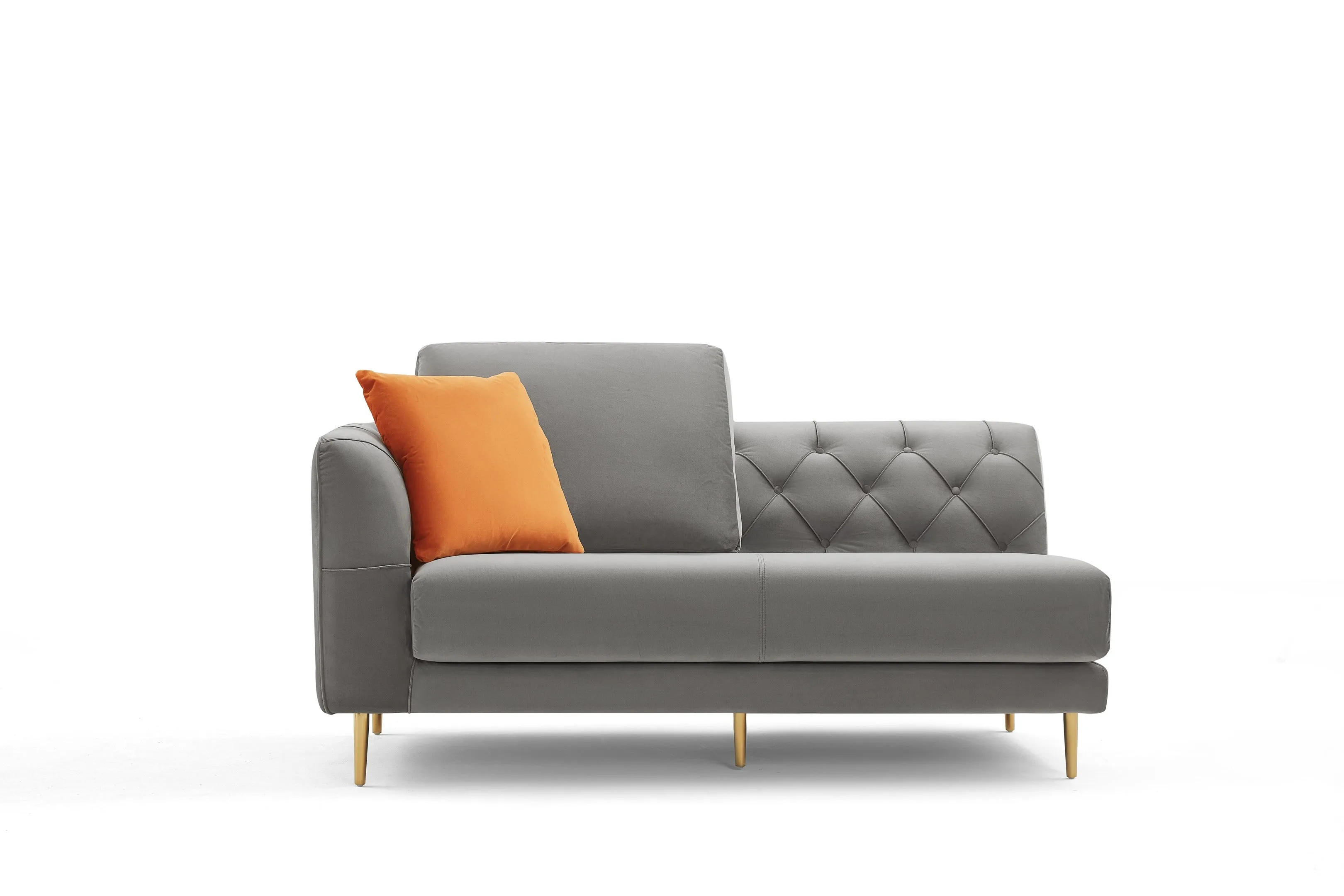 Rubeza Cricket 2 Seater/Chaise - Medium Grey