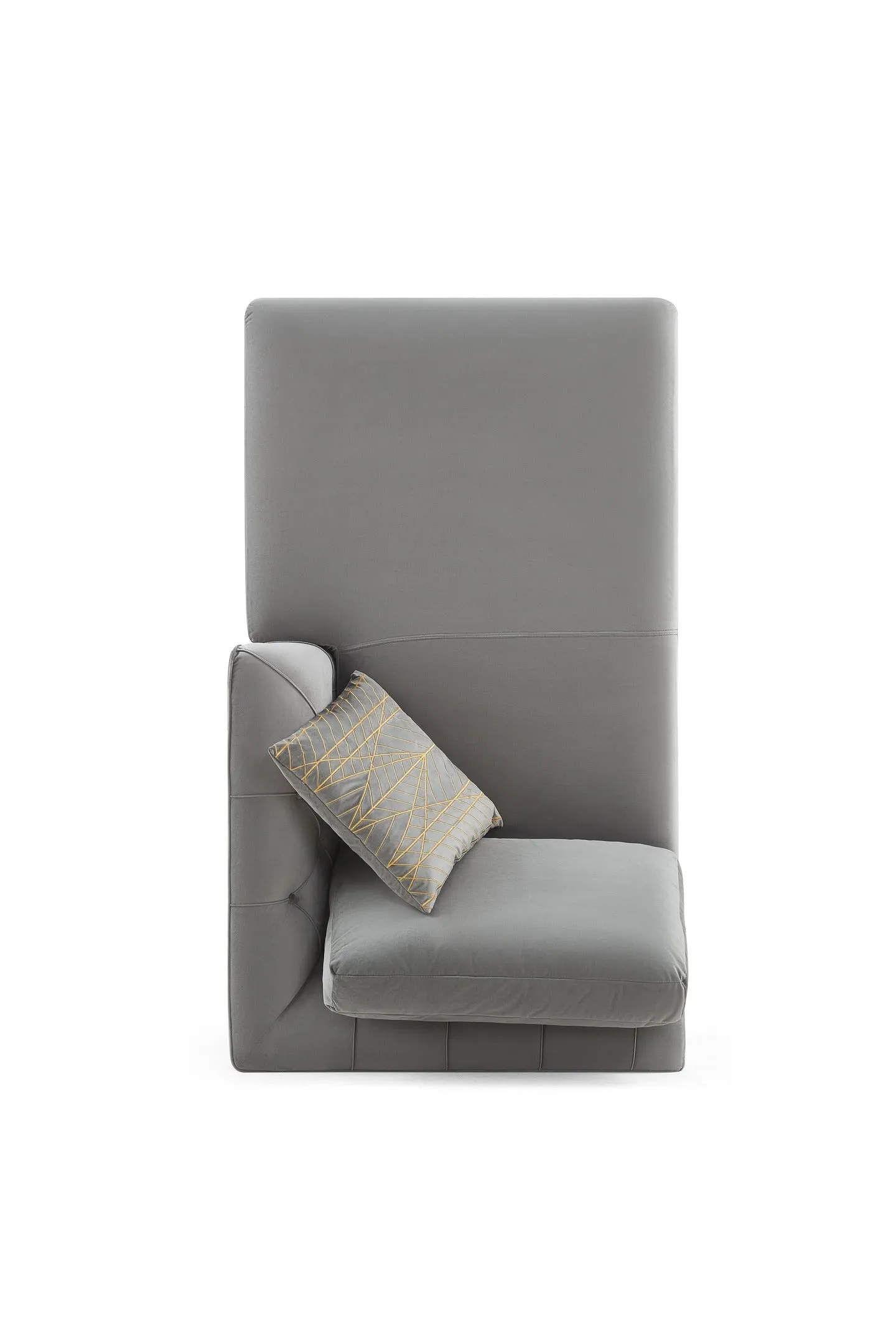 Rubeza Cricket 2 Seater/Chaise - Medium Grey
