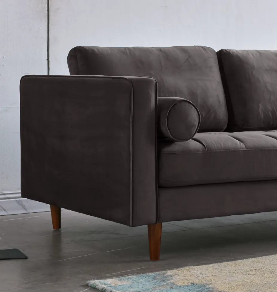 Rubeza Scott 4 Seater Left Hand Facing Chaise End Corner Sofa - Iron Grey