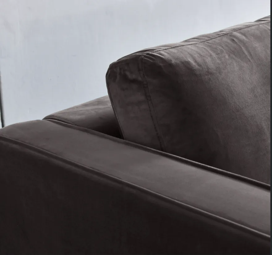 Rubeza Scott 4 Seater Left Hand Facing Chaise End Corner Sofa - Iron Grey