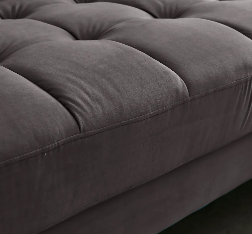 Rubeza Scott 4 Seater Left Hand Facing Chaise End Corner Sofa - Iron Grey