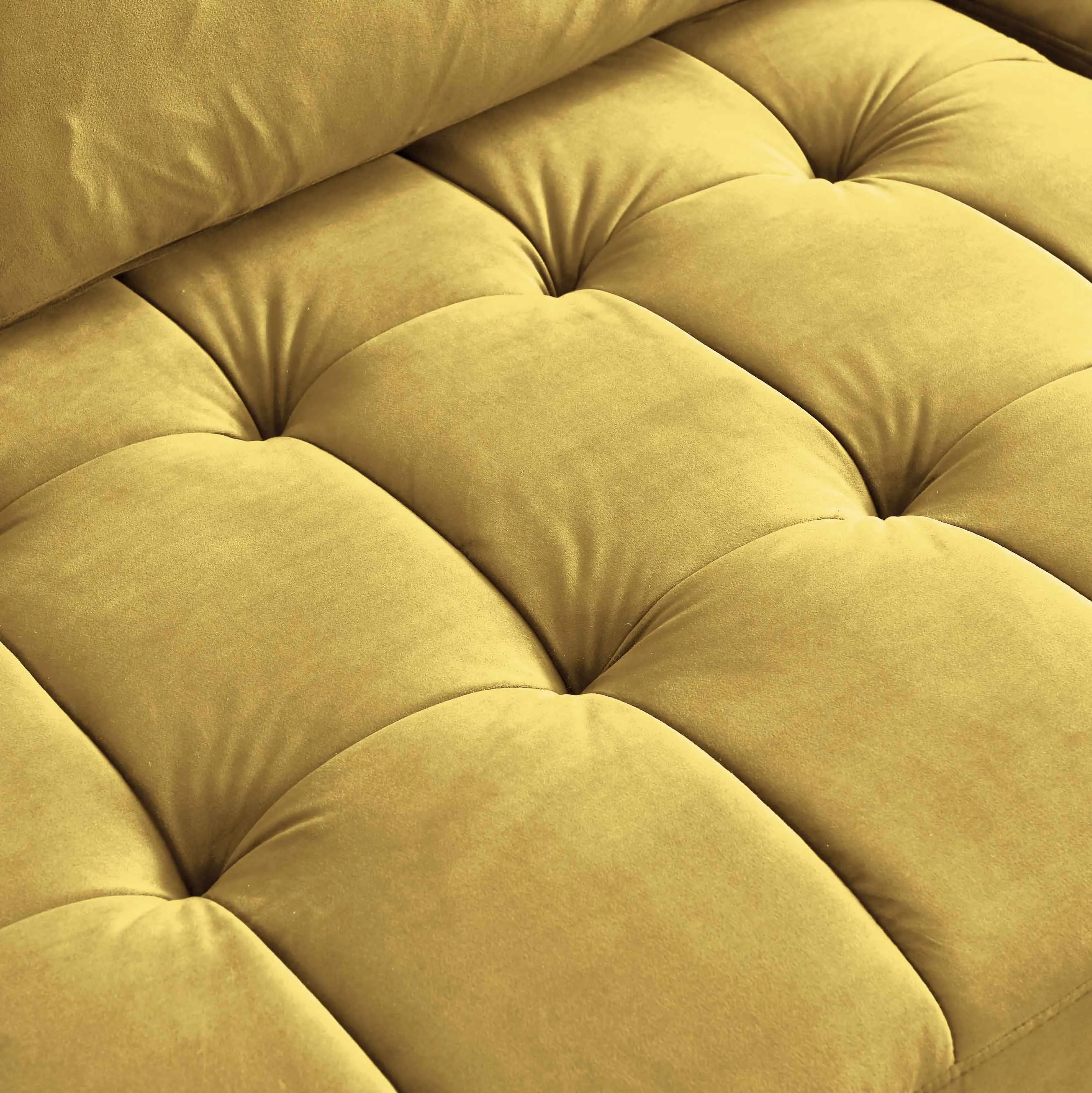 Rubeza Scott 4 Seater Left Hand Facing Chaise End Corner Sofa - Posh Gold
