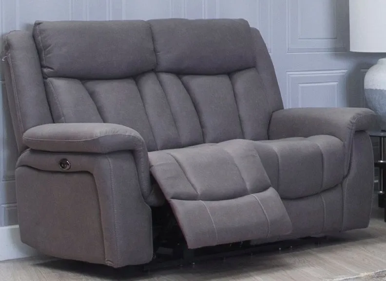 Santino Two Seat Powered Recliner - Grey