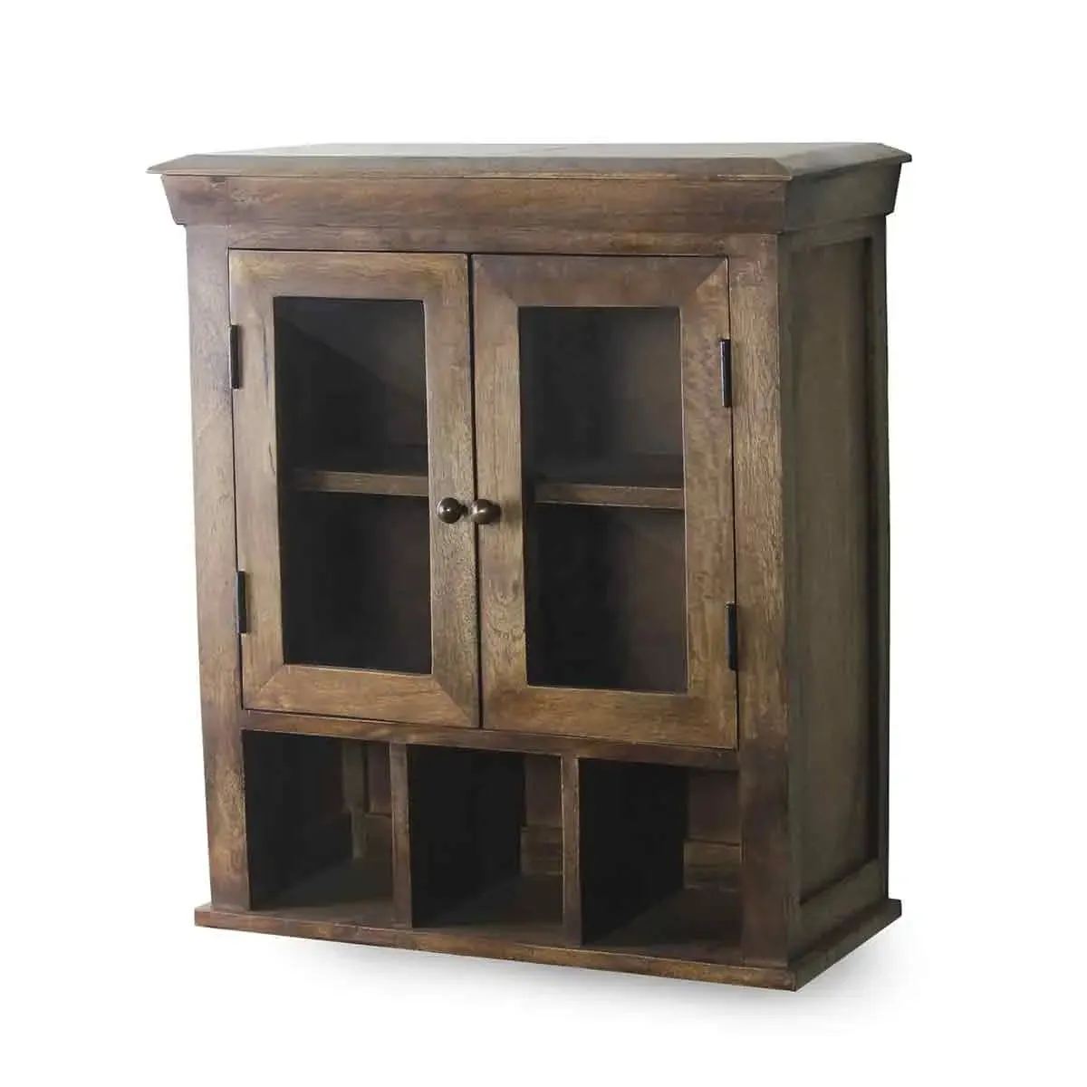 Solid Wood Double Door Bathroom Cabinet in 2 Sizes